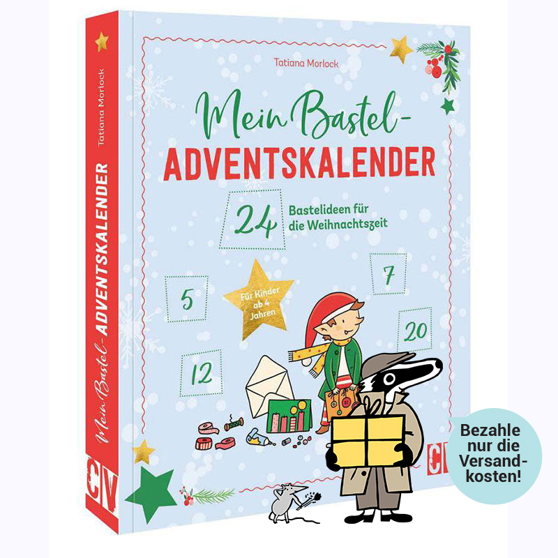 Detektiv-Dachs-Bastel-Adventskalender-Buch